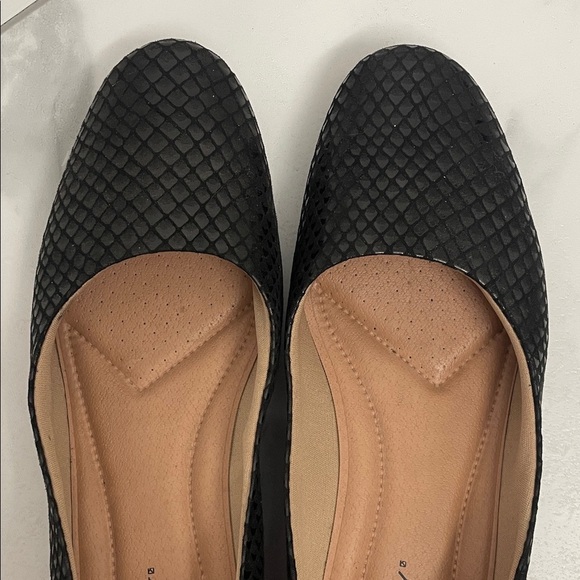 Piccadilly Black Women's Shoes Wedge Heel Flats Sz 36 - Picture 6 of 10